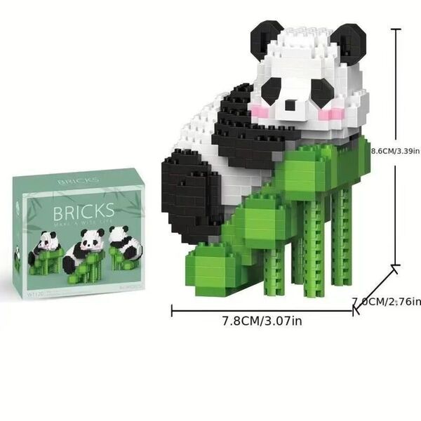 ブロックパズル ナノブロック ぱんだ 竹 知育玩具 パズル ビルディングブロック
