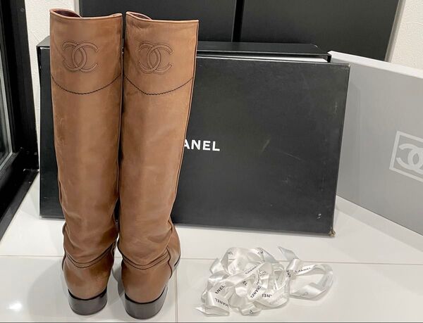 CHANEL シャネル ロング ブーツ ココマーク 36