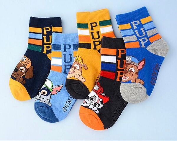 パウパトロール ベビー キッズ ソックス 子供靴下 5足 3-6歳