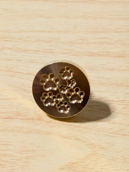 シーリングスタンプ 真鍮ヘッド 未使用品 足跡