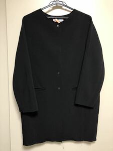 値下げ！【未使用クリーニング済】BODY DRESSING ノーカラーコート ブラック　サイズ36
