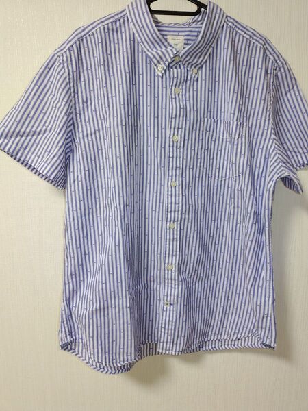 Gap ボタンダウンシャツ ストライプ 半袖