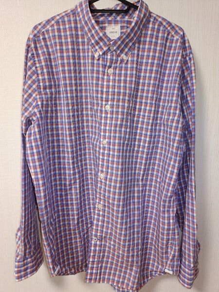 GAP チェックボタンダウンシャツ 長袖