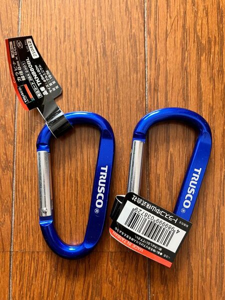 新品 トラスコ中山 TRUSCO カラビナ 線径8mm × 80mm ブラック TKN880BL