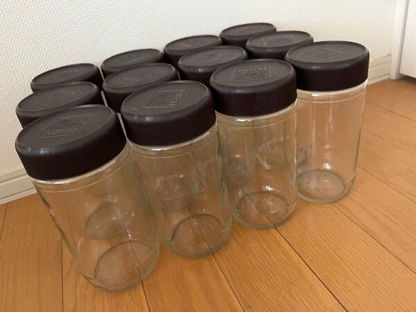コーヒー ネスレ空瓶 ガラス瓶 小物整理 保存便 175g12本