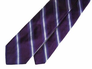 新品 [送料込] ブルックスブラザーズ Brooks Brothers パープル地 ストライプ SILK+COTTON プレミアム ネクタイ Framed Stripe Tie 米国製