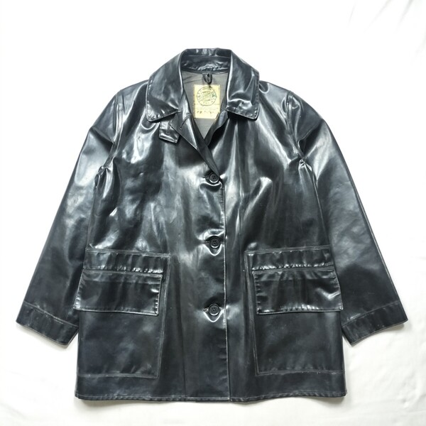 50s YARMOUTH OILSKINS PVC jacket devon ビンテージ フィッシングジャケット 英国 漁師 barbour ビンテージ