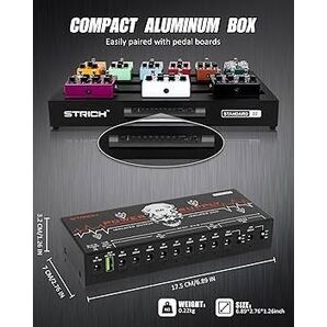 ギターペダル電源 10完全分離型ペダルボード電源 DC 9V/12V/18V出力(300mA/500mA)ハイパワー