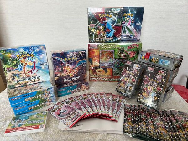 ポケモンカード 黒炎、楽園、シャイニートレジャーBOX未開封など 大量14BOX +α シュリンクあり