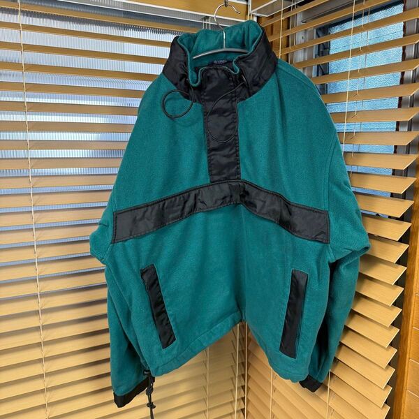 90s TOMMY HILFIGER トミーヒルフィガー フリースハーフジッププルオーバー vintage 古着 L