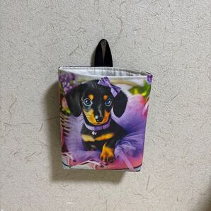 ダックスフンド ハンドメイド 壁掛け布バスケット