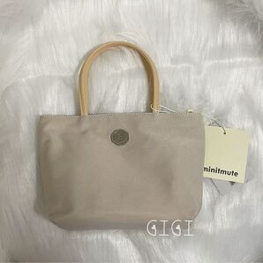 未使用 ミニミュート minitmute ハントバッグ ベージュ