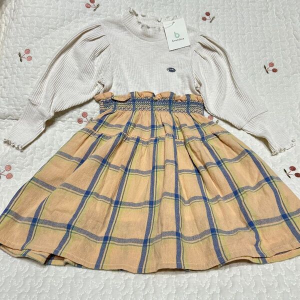ブランシェス 100cm 新品 ワンピース