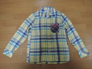  new goods gai Gin meidoGAIJIN MADE check shirt M pocket switch / HRM is lilac n long sleeve Hollywood Ranch Market ... company 