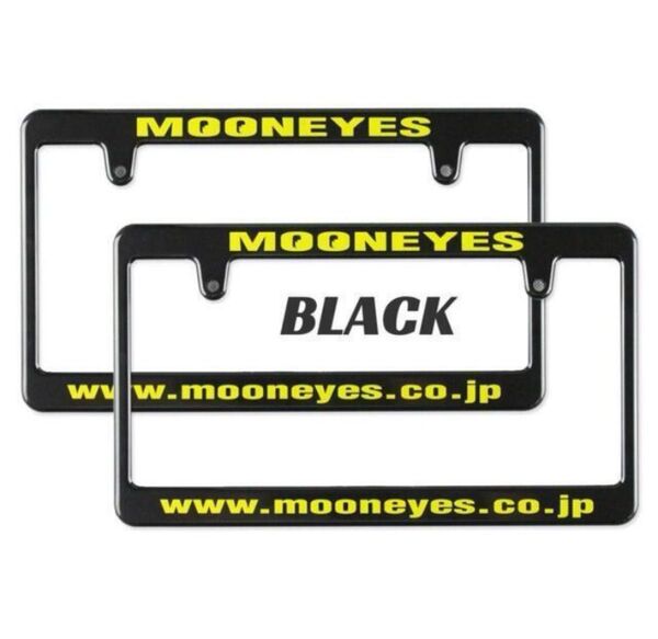 ムーンアイズ ナンバーフレームライセンスフレーム2枚セット MG058BKMOY