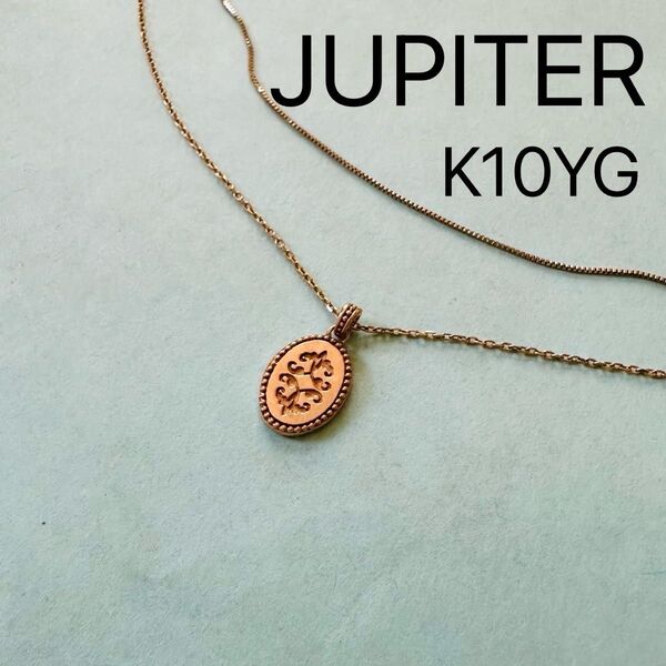 JUPITER fairy K10YG 2連 イニシャルK ネックレス アンティーク調 ミルウチ ベネチアン ジュピター