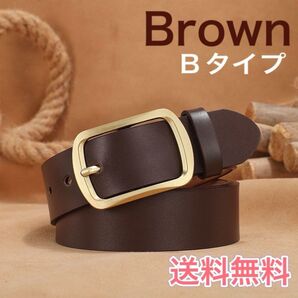 メンズ ベルト レディース 茶 レトロ ビンテージ カジュアル ビジネス 学生 幅3.8㎝ 男性兼用 ユニセックス シンプルベルト