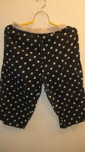 ★Ladies dot pants★レディースドット水玉柄パンツ サイズＬ　ウエスト69-77Cm 股下約37Cm　 SUMMER　USED IN JAPAN