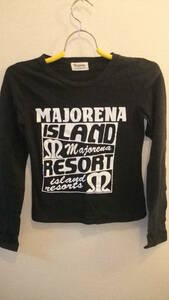 ★Majorena Island Resorts★Long sleeve Ladies tops Black SizeS マジョレナレディーストップス　　身幅35Cm　黒長袖　USED IN JAPAN