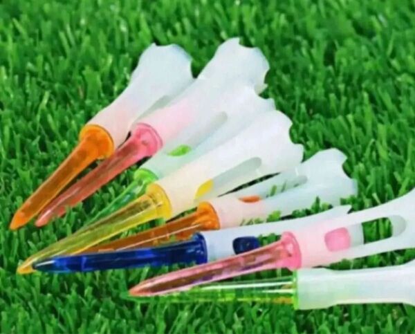 ゴルフティー ロング 20本セット 83mm プラスチック マルチカラー ランダム 激安