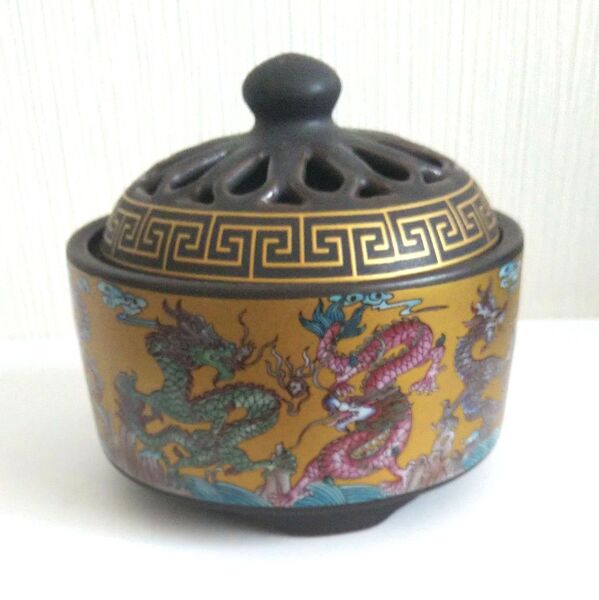 香炉 お香立て 龍 ドラゴン 縁起物 浄化