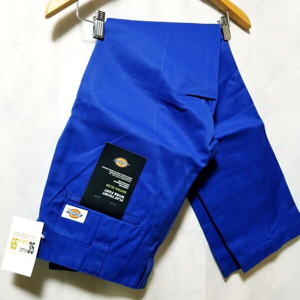 新品 Dickies デッキーズ パンツ 32インチ ブライトブルー ワークパンツ