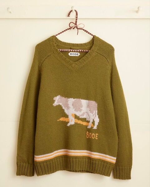 bode Cattle Sweater - Green