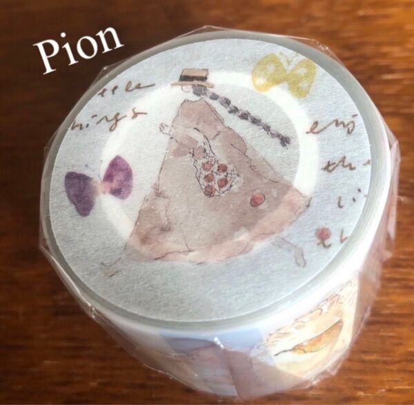 Pion 海外マスキングテープPETテープ mini girl_01新品未開封品