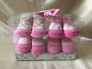  baby socks gift box 4P girl pink celebration of a birth socks miscellaneous goods abroad direct import 