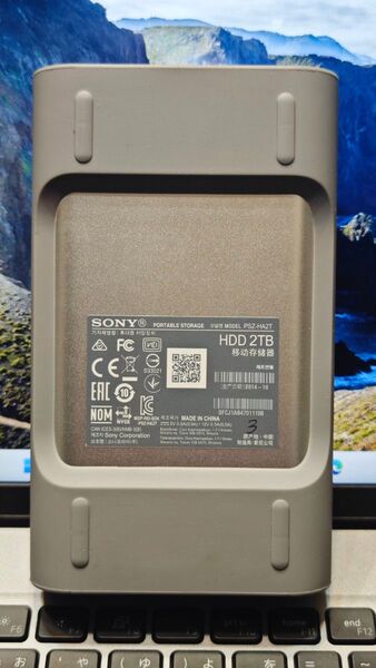 ③ 正常動作品★ SONY ポータブルストレージ HDD 2TB PSZ-HA2T 使用59時間