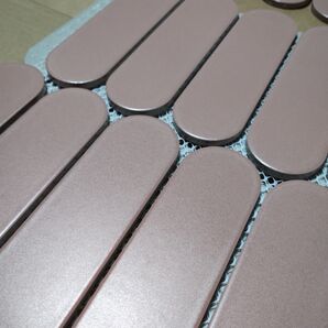 タイル ベージュ 長円系 1タイル 約14.7×4.2×0.6cm 5シート
