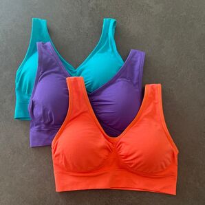 geniebra ジニエブラ スポーツブラ ナイトブラ マタニティー 3色 3枚セット ノンワイヤーブラ genie bra