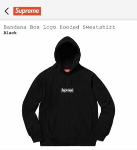 SUPREME 新品 国内正規品 Mサイズ 19aw Bandana Box Logo Hooded Sweatshirt Black シュプリーム ボックスロゴ バンダナ 黒