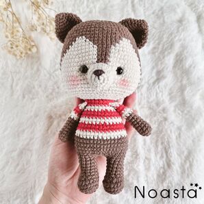 【SALE/24時間以内発送】No.52 リス あみぐるみ