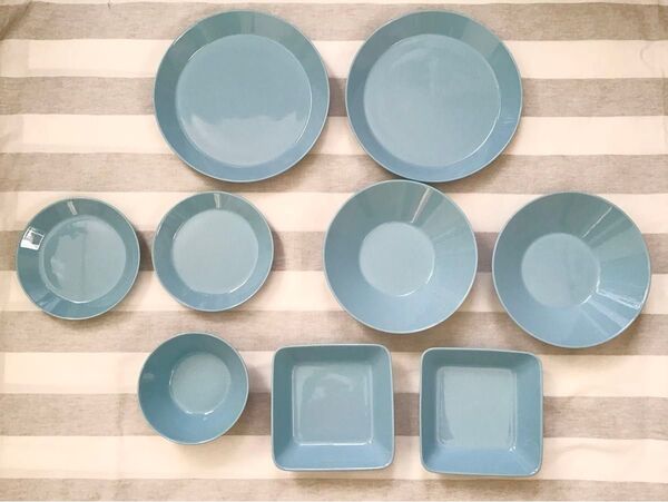 iittala イッタラ teema ティーマ 水色 ブルー プレート ボウル スクエア カレー スープ ワンプレート 大皿 食器