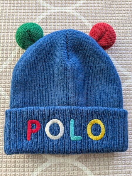 しまむら POLO ベビー クマ耳 ニット帽 46-50cm