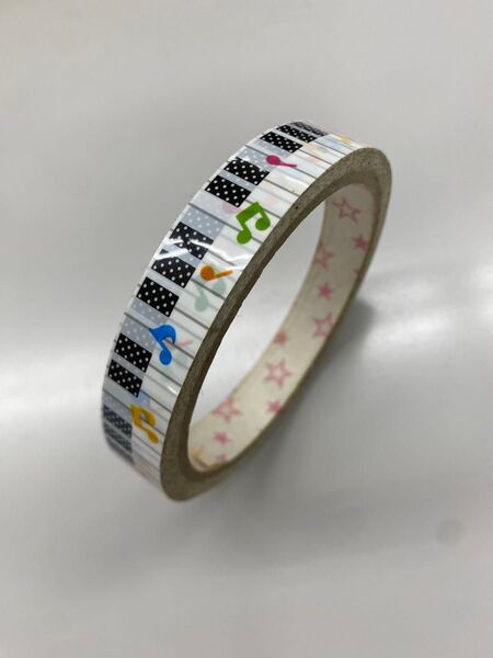 ピアノ 柄 セロハン テープ 白 オフホワイト