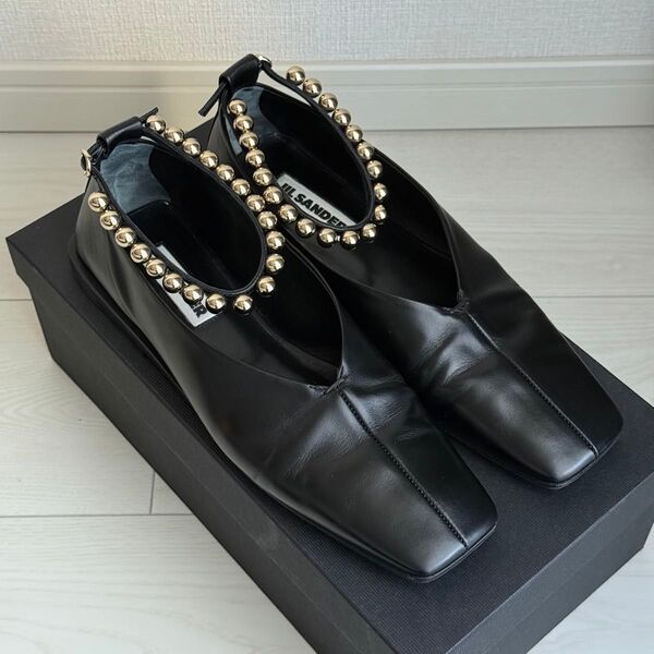 【希少】Jil Sander バレエシューズ 24cm ブラック