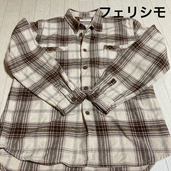 ネルシャツ チェック柄 チェックシャツ 長袖シャツ フェリシモ Sunny clouds