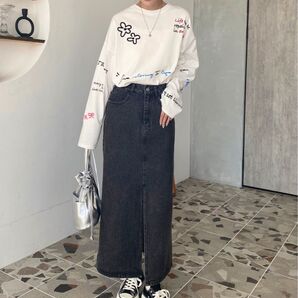 moment+ モーメントプラス デニムスカート Mサイズ