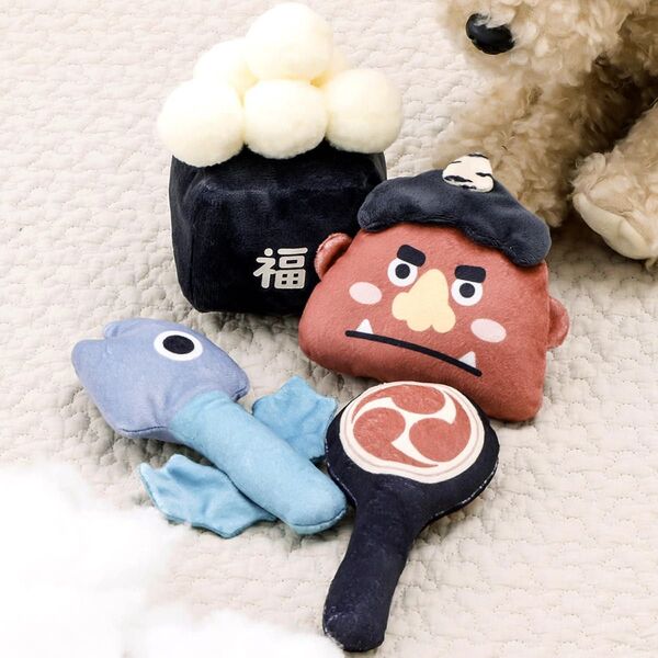 【新品未使用】 ペット用 おもちゃ 節分 鬼 3coins