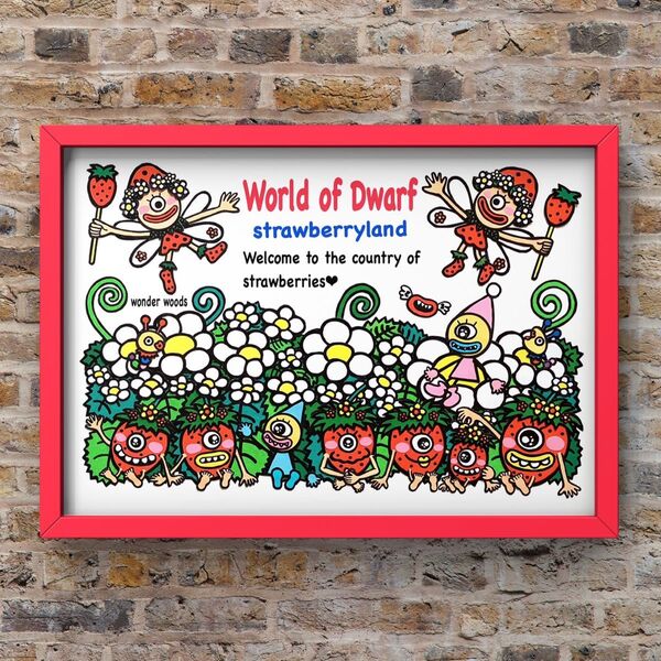 A4サイズポスター★【World of Dwarf〜ストロベリーランド】
