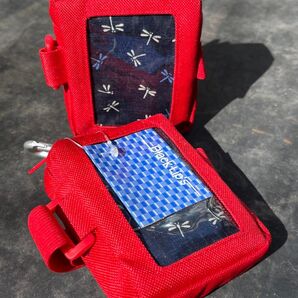 スノボー チケットホルダー 2個セット Black Lip's レッド2個 スキー クイックシルバー Kissmark