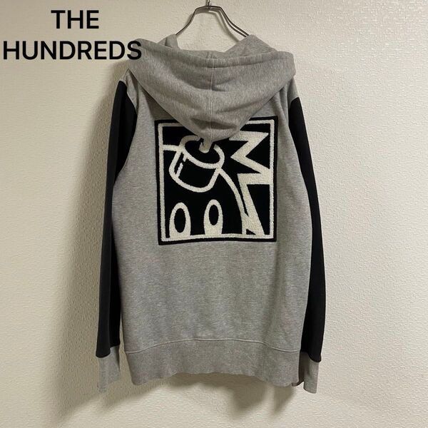 最終値下げ THE HUNDREDS ザ ハンドレッズ グレー フルジップパーカー M 古着 秋冬 ジャスティンビーバー愛用