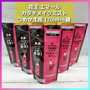 花王 エマール カタチメイクミスト スウィートブーケの香り つめかえ用 170ml×6袋