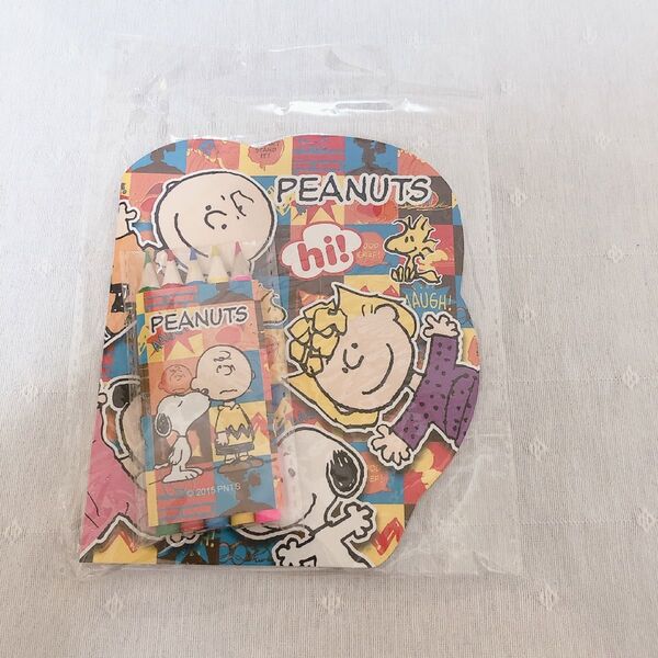 新品未使用 未開封 匿名配送 スヌーピー ぬりえセット 塗り絵ノート 色鉛筆 スヌーピー かわいい ミニ お出かけ
