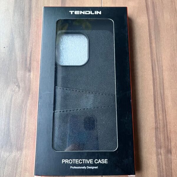TENDLIN iPhone13Proケース レザー調 ブラック カード入れ