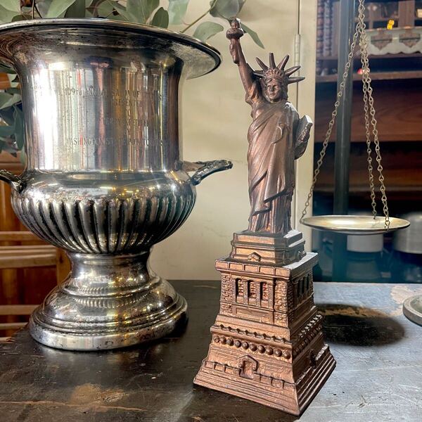 【vintage】自由の女神 コインバンク オブジェ 置物 アドバタイジング antique 店舗什器 店舗ディスプレイ us アンティーク ヴィンテージ