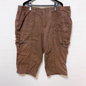 ビック希少サイズ Toria Vnerbilカーゴパンツ ヴィンテージ ハーフパンツ ビックサイズ 茶色 ブラウン 大きめ 20W
