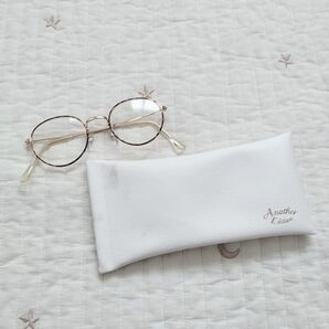 *アナザーエディション*伊達メガネ オシャレメガネ ゴールド 透明レンズ